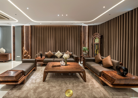 Sofa gỗ óc chó V'LOTUS SF-38